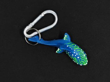 Schlüsselanhänger Kautschuk Haifisch s blau Seetang