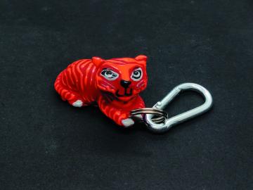 Schlüsselanhänger Kautschuk Tiger orange
