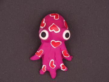 Magnet Kautschuk Tintenfisch s pink Herzen